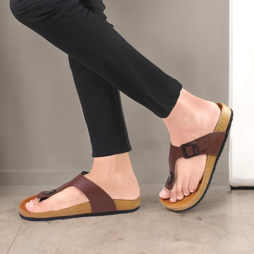 Birks Birko-Flor Gizeh Sandals - Brown