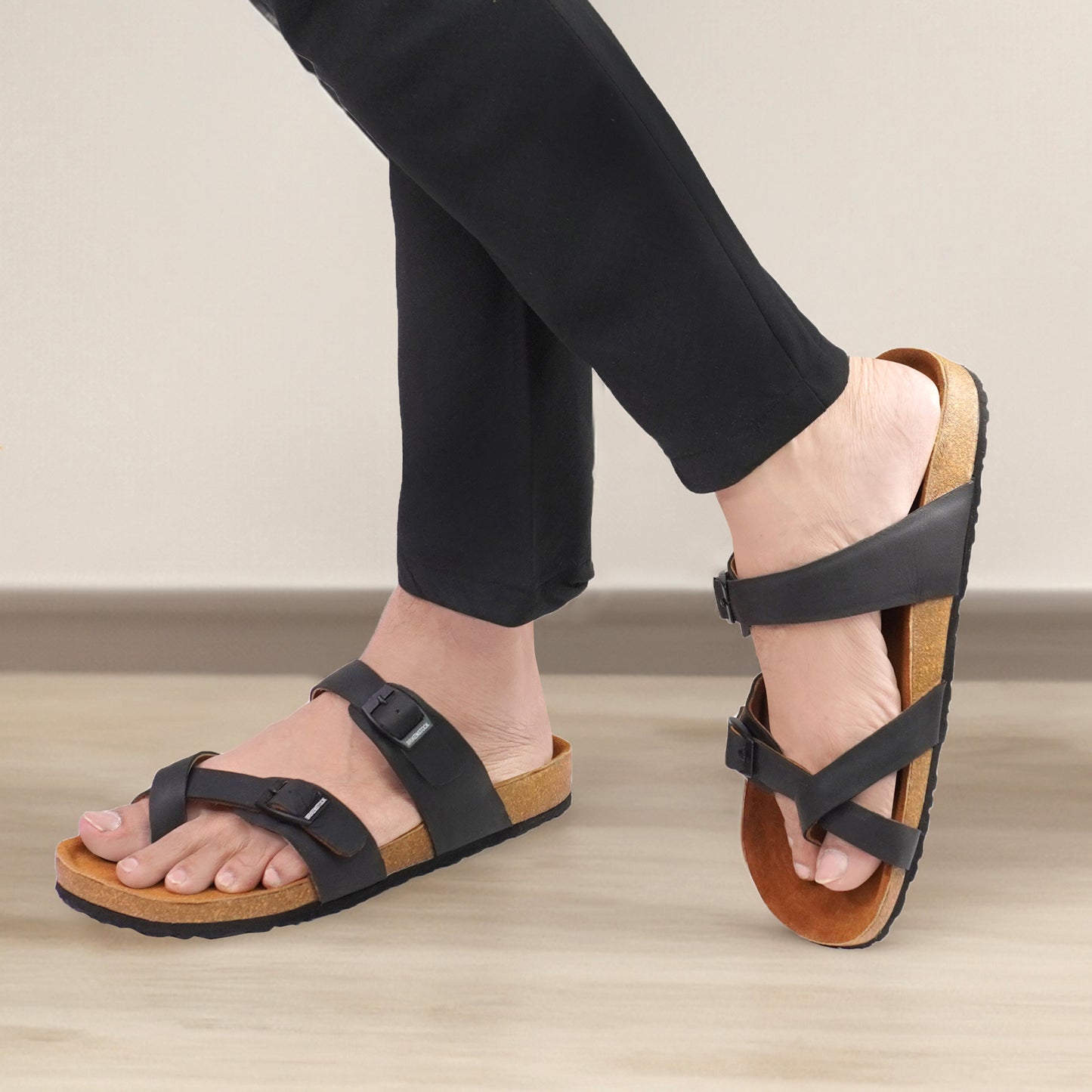 Birks Franca Leather Sandals - Black
